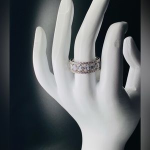 NWT Bella Luce Rhodium Over Sterling Silver Band Ring